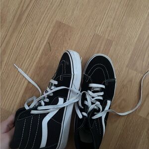 Vans Black and White High-Top Sneakers
